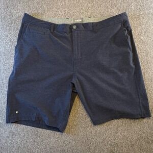 Linksoul Mens Hybrid Board Shorts 42 Blue Gray Golf Swim Casual Everyday